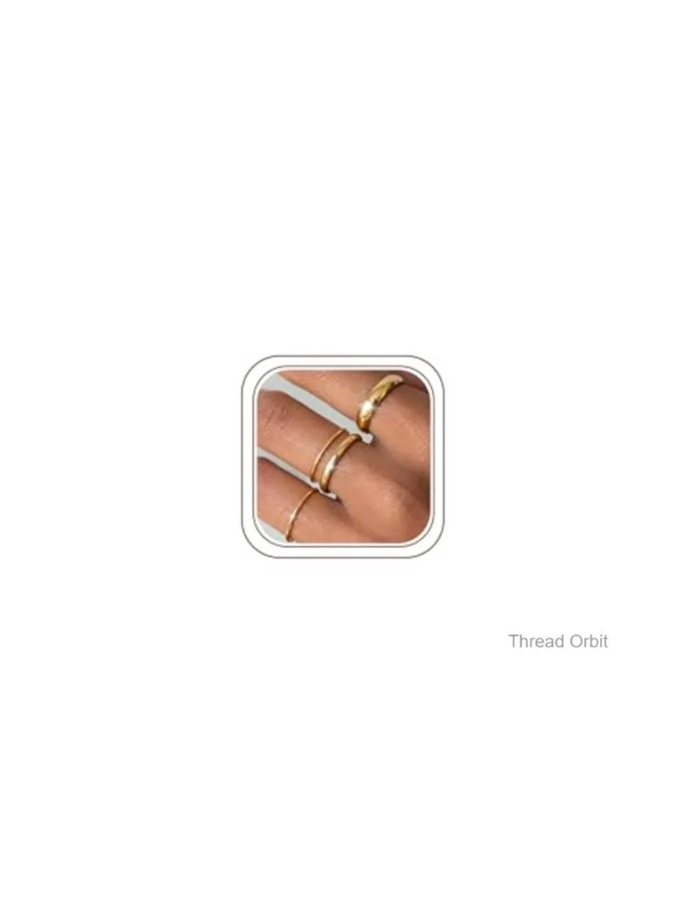 14K Gold Filled Stacking Rings Set - 4Pcs Thin Stackable Band Ring